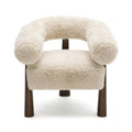 Spara Contract-Grade Straight Vegan Shearling Accent Chair