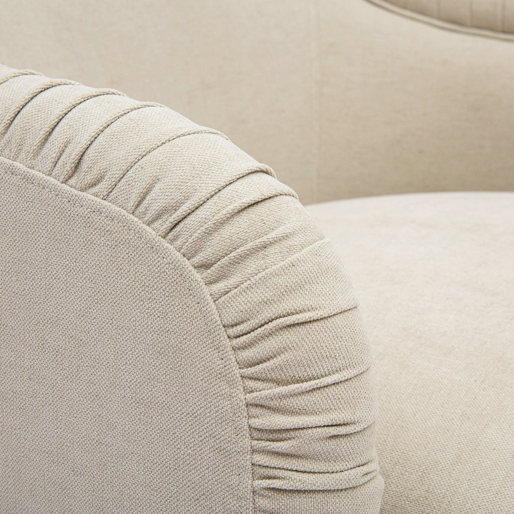 Pamela Tan Performance Chenille Tasseled Lounge Accent Chair