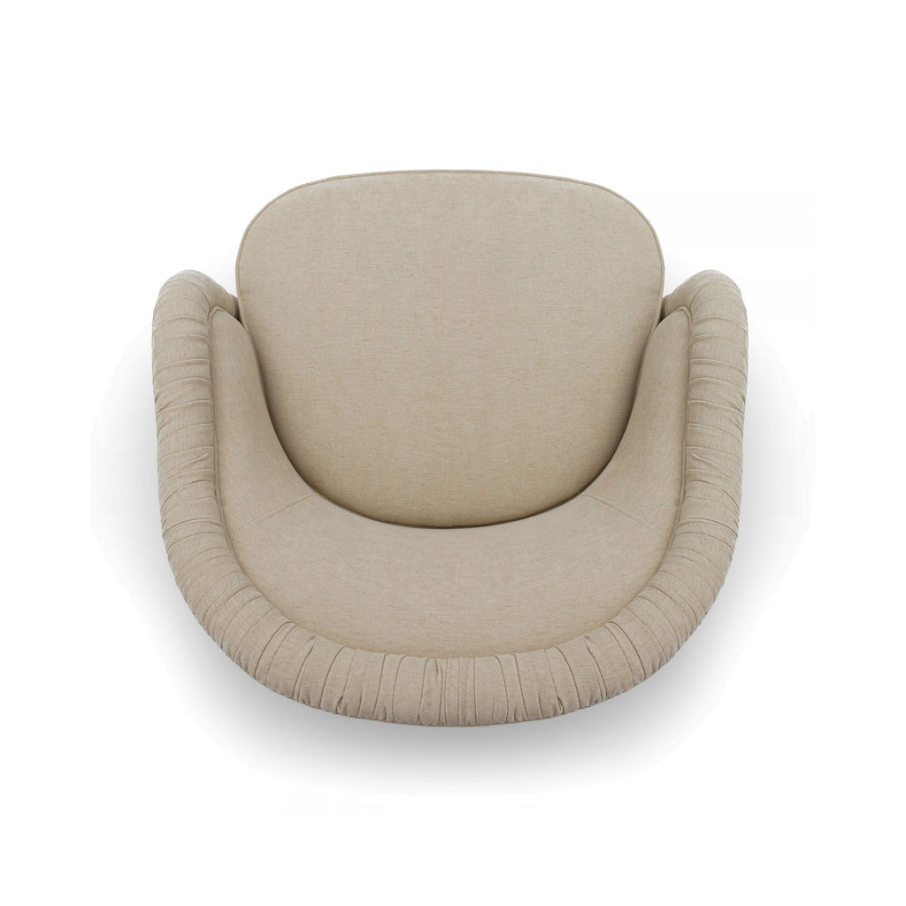 Pamela Tan Performance Chenille Tasseled Lounge Accent Chair