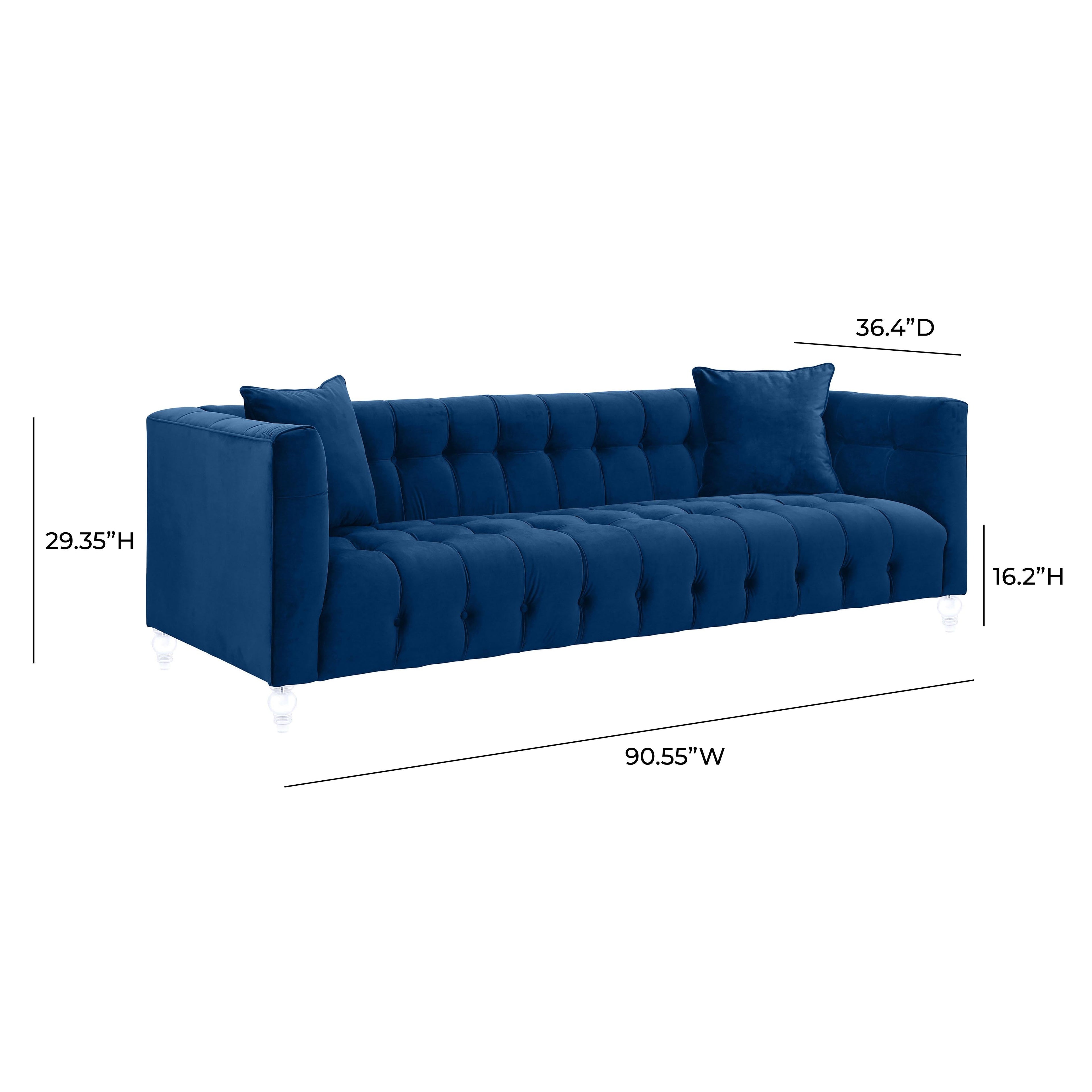 Bea 90.6" Performance Velvet Tufted Sofa