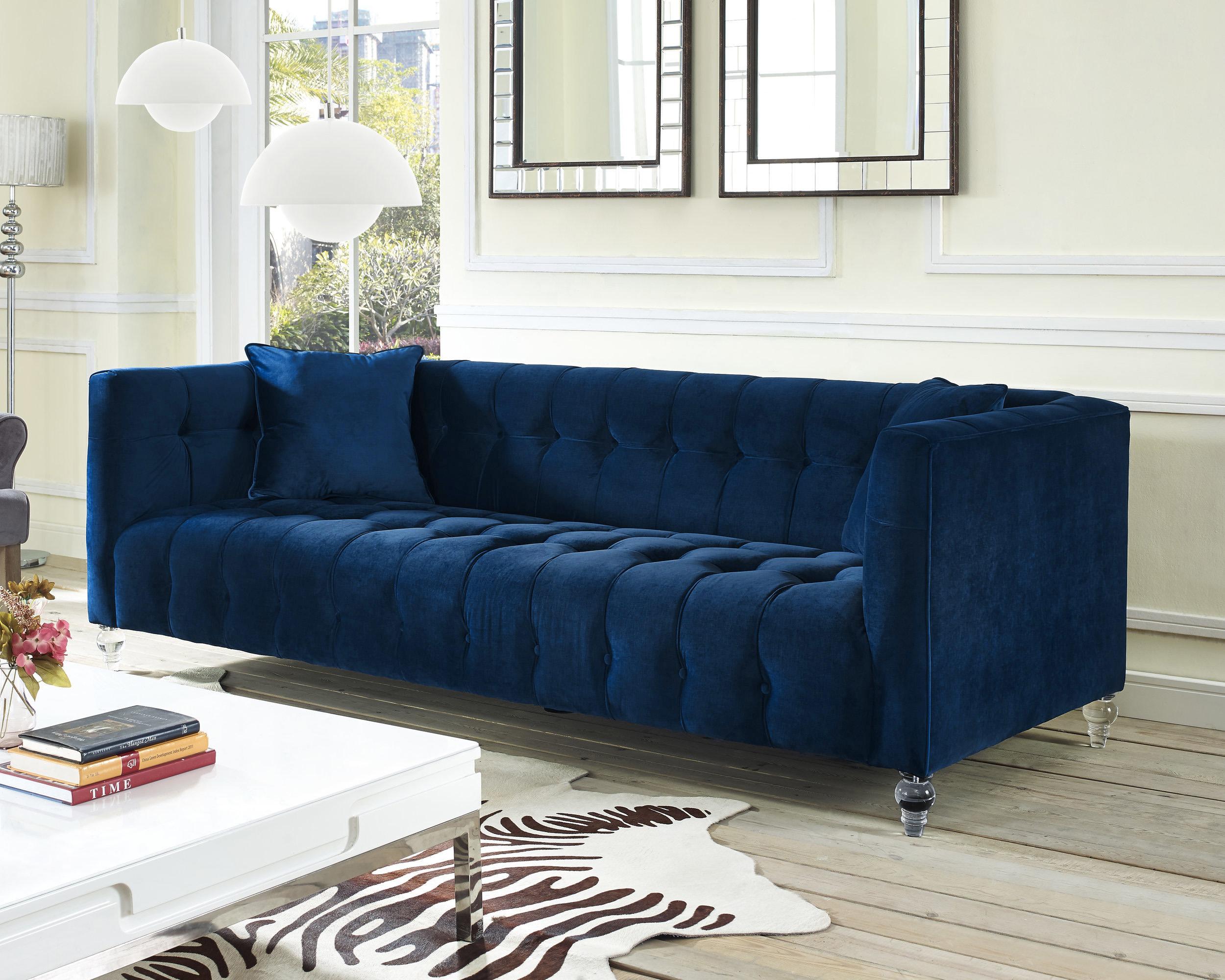 Bea 90.6" Performance Velvet Tufted Sofa