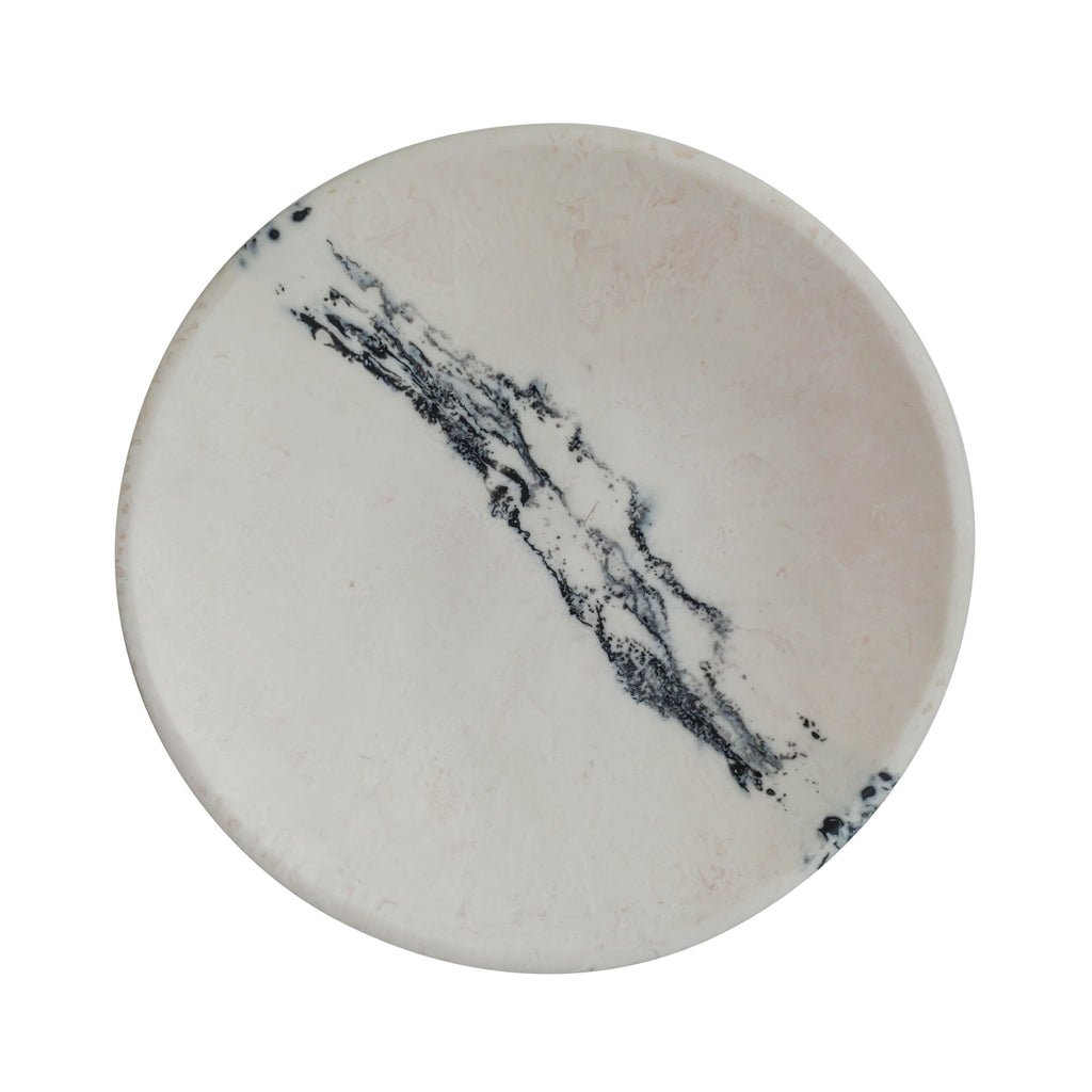 Ikani Black &amp; White Resin Serving Plate
