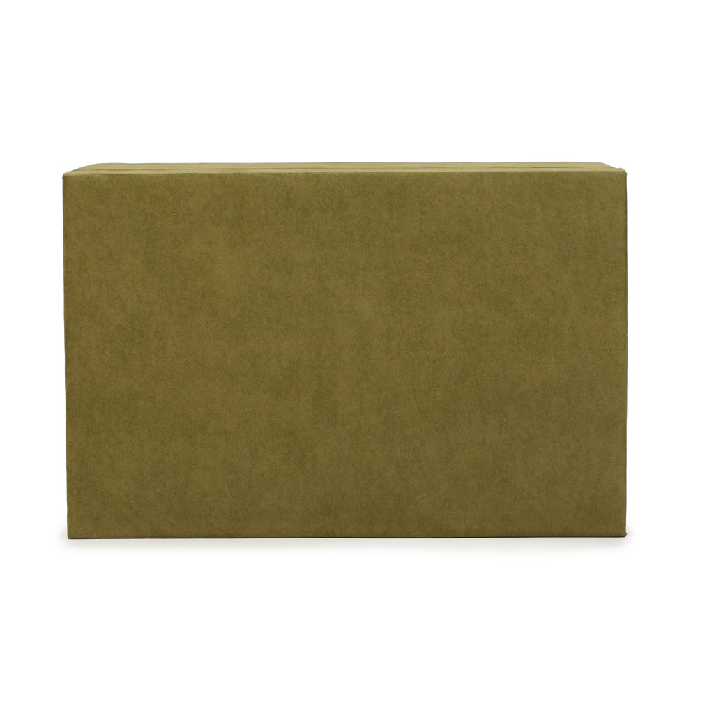 Pisa Green Vegan Suede Contract-Grade Storage Box