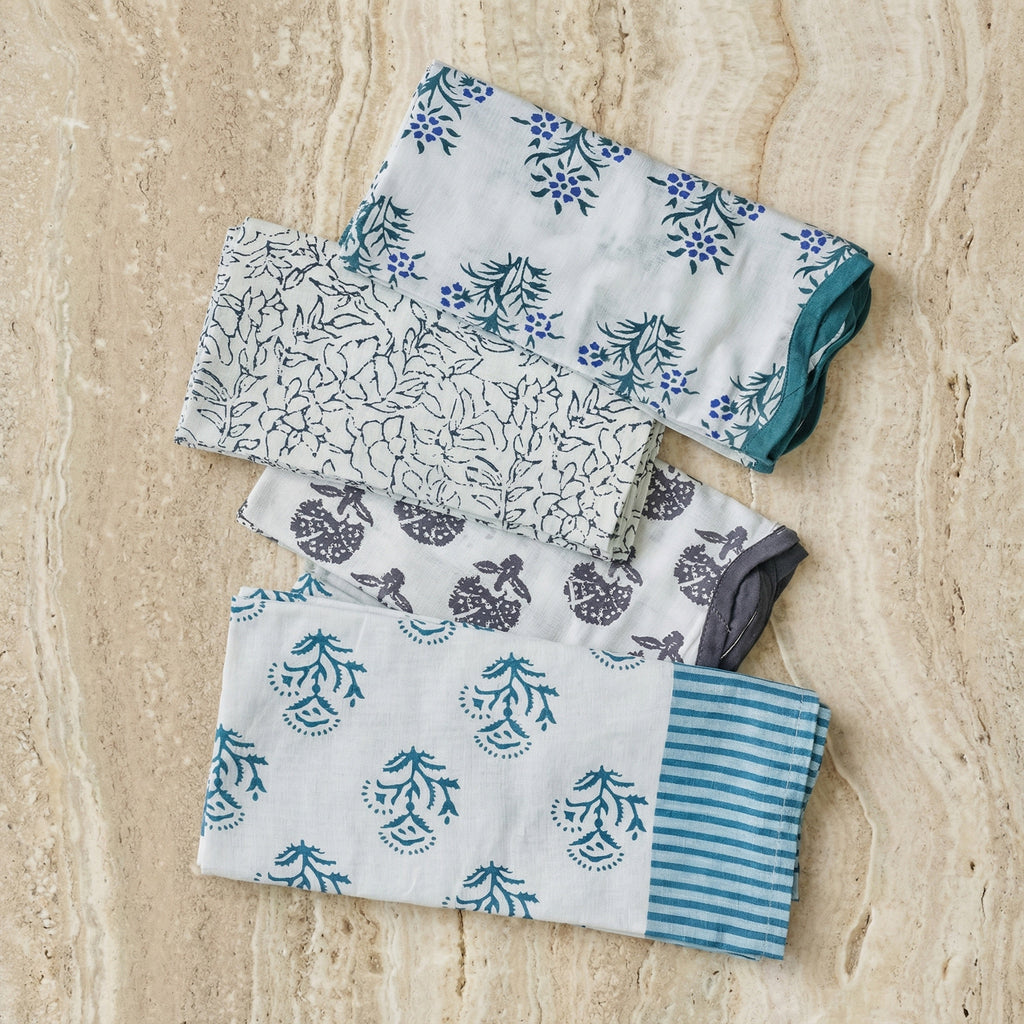 Crissy Cotton Canvas Printed Napkins - Set of 4