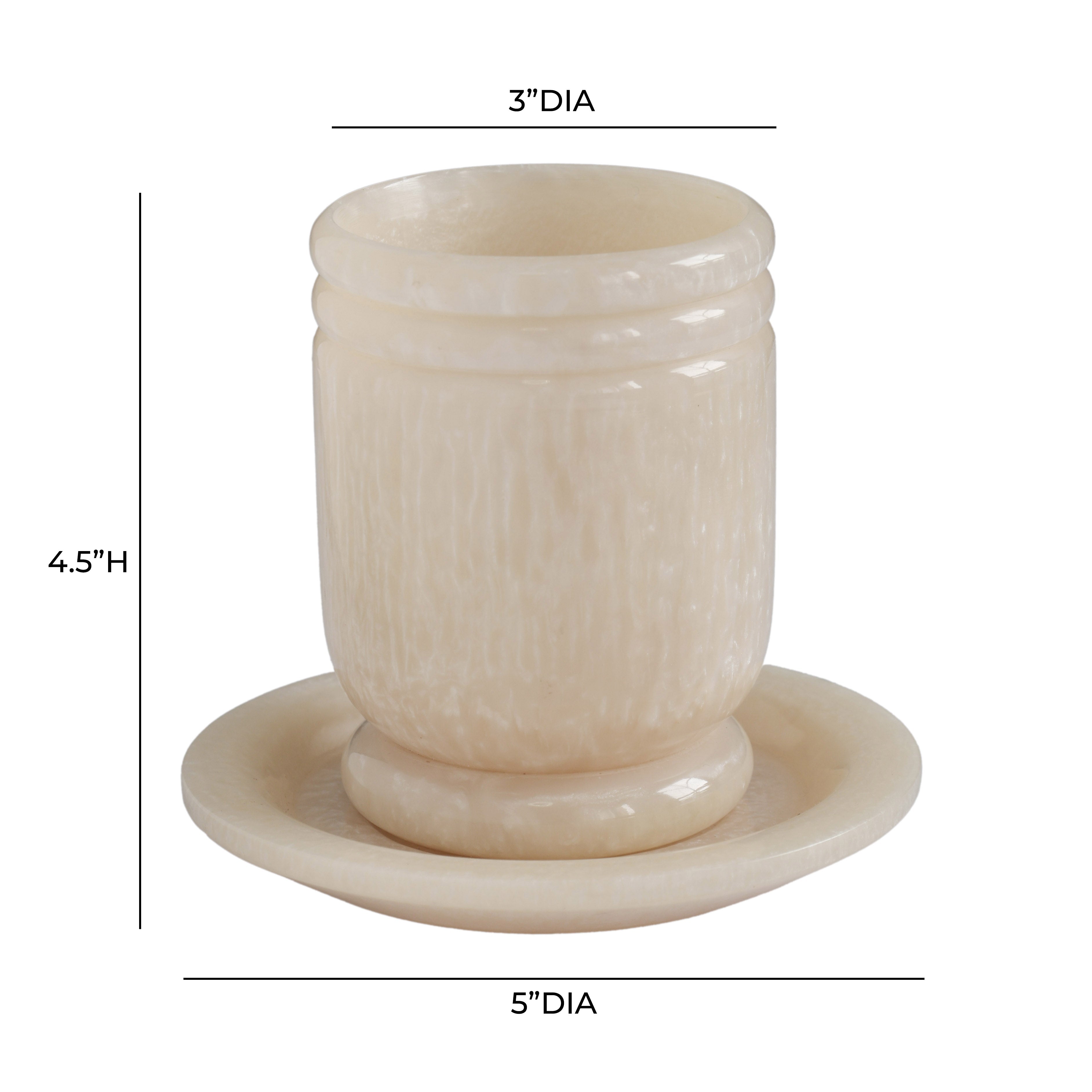 Channeled Swirl Resin Kiddush Cup