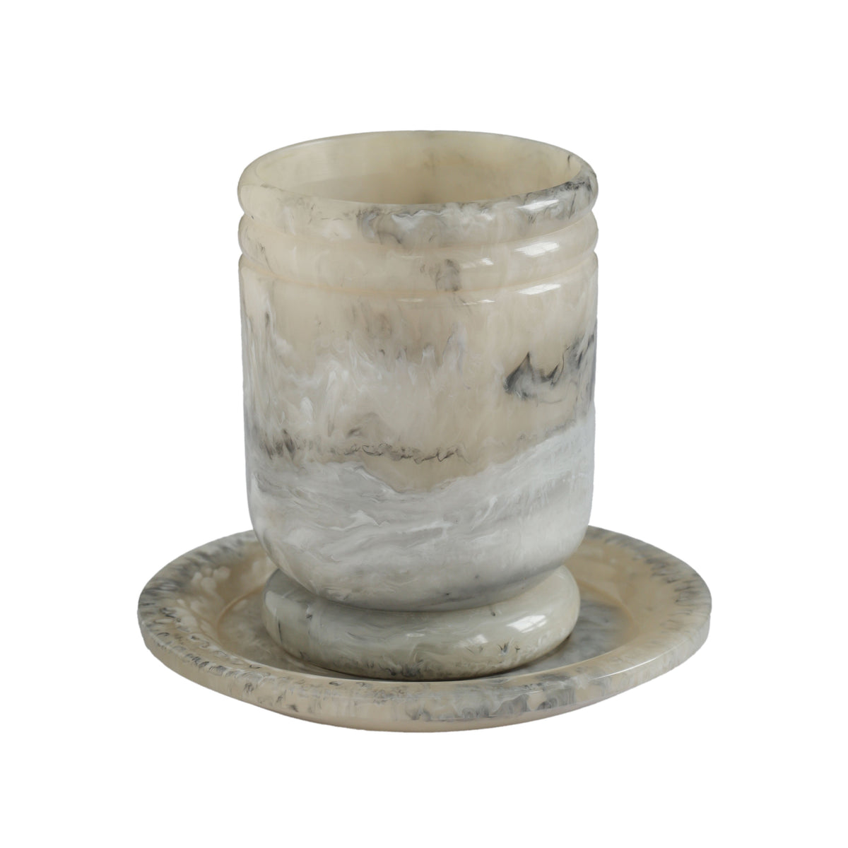 Channeled Swirl Resin Kiddush Cup