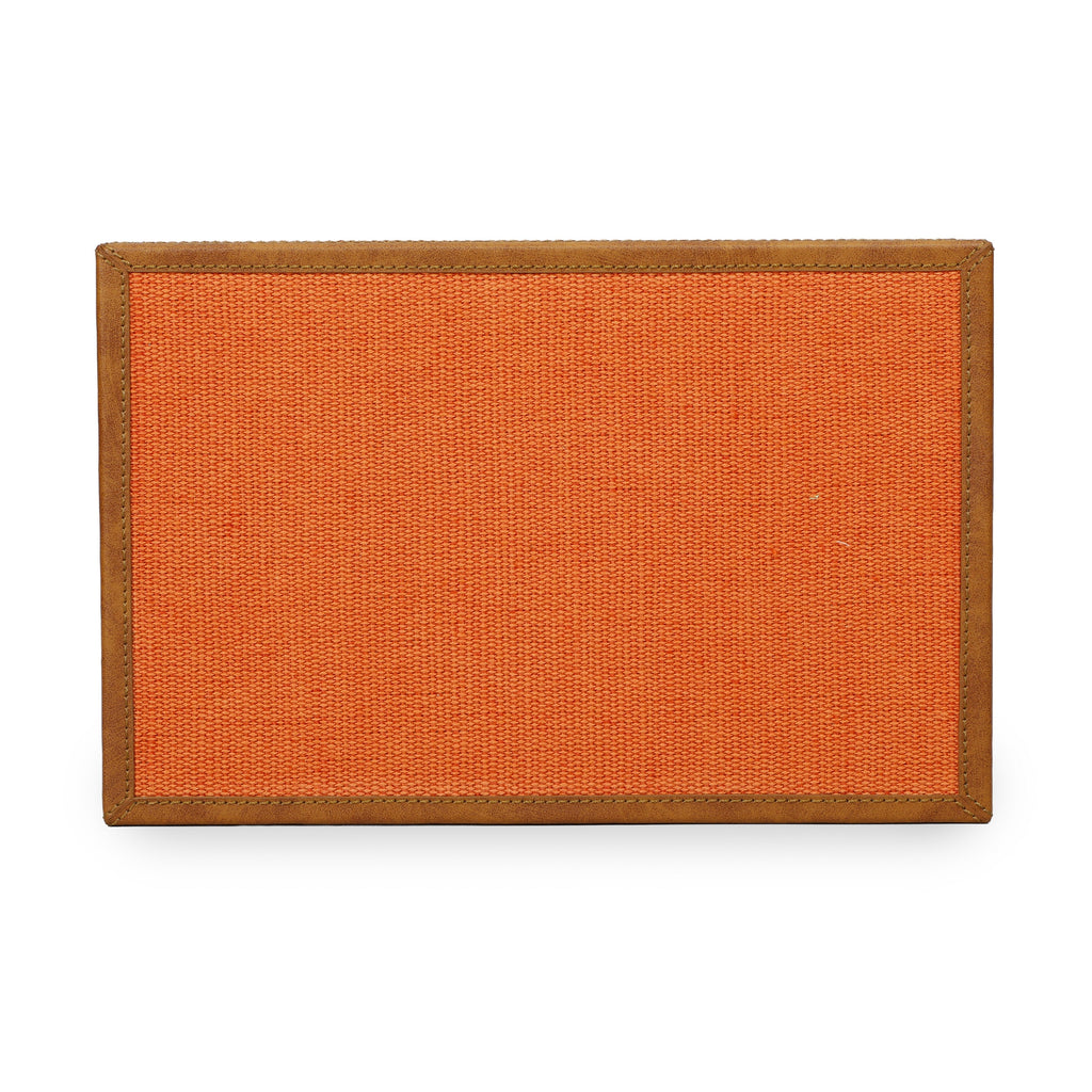 Acre Orange Cotton Jute Contract-Grade Jewelry Box
