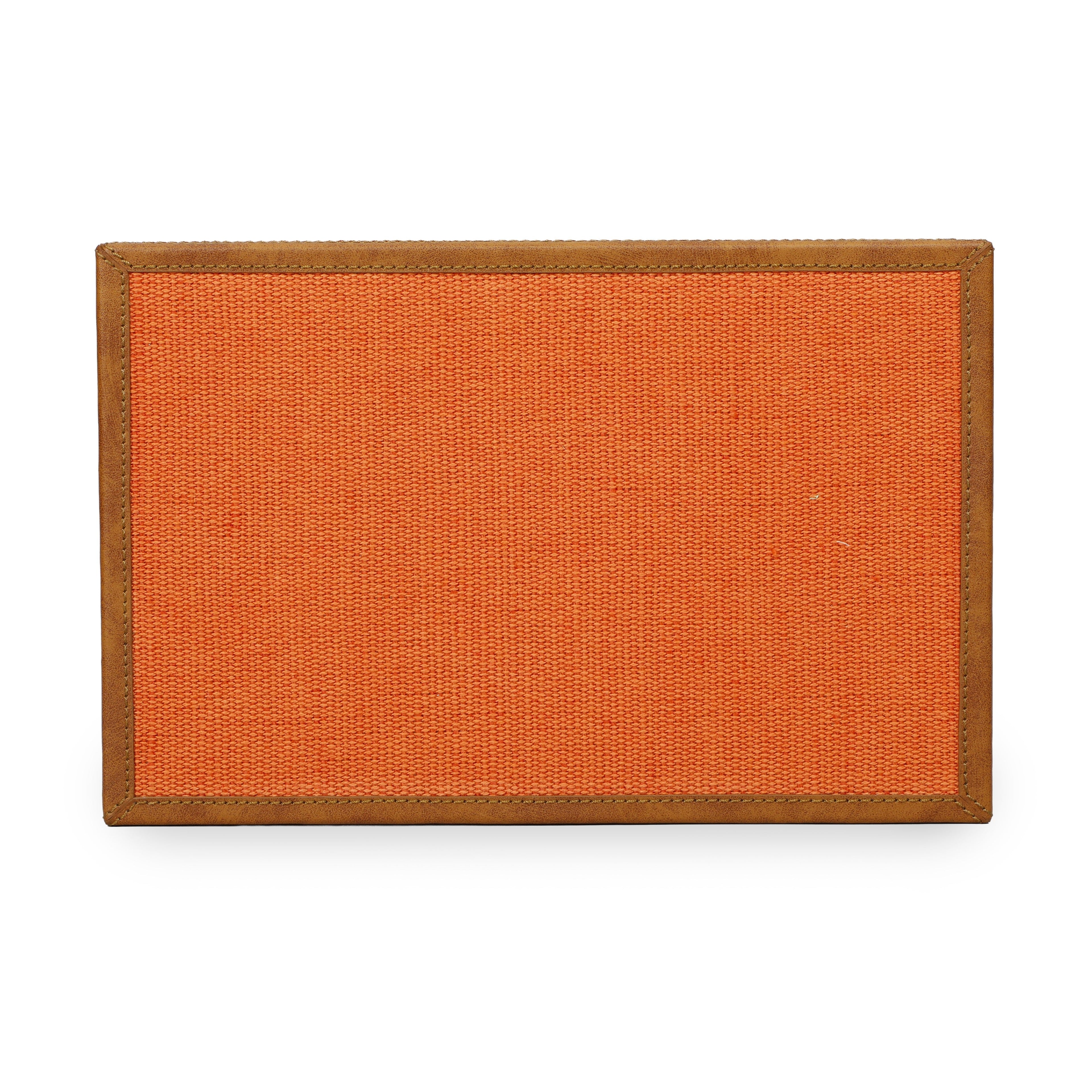 Acre Orange Cotton Jute Contract-Grade Jewelry Box