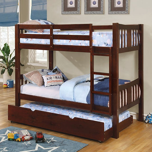 Cameron Full/Full Bunk Bed, Dark Walnut