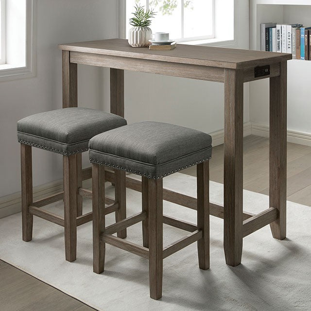 Caerleon 3 Pc Counter Height Dining Set