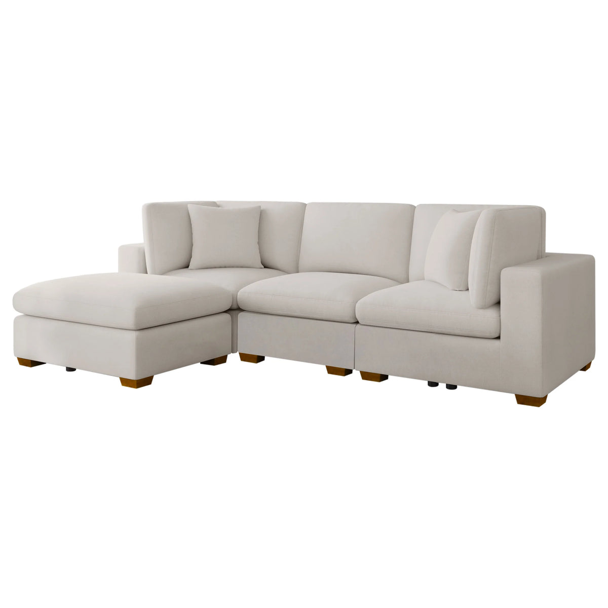 Cloud Lux 4-Piece Upholstered Modular Sectional Sofa