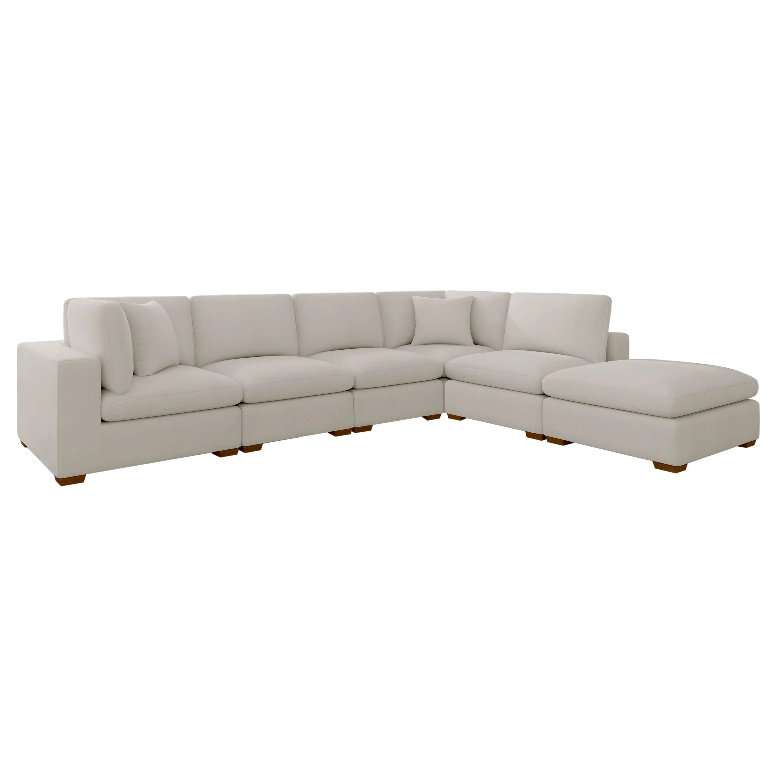 Cloud Lux 4-Piece Upholstered Modular Sectional Sofa
