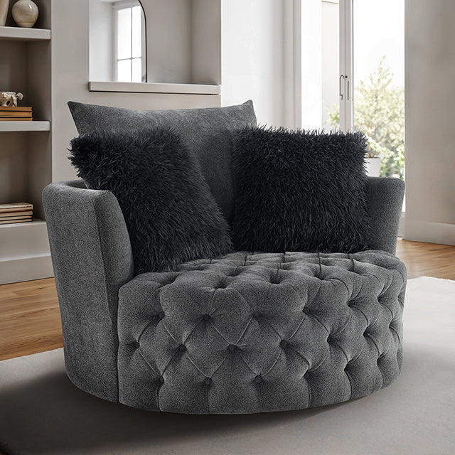 Sofi Button Tufted Swivel Chair