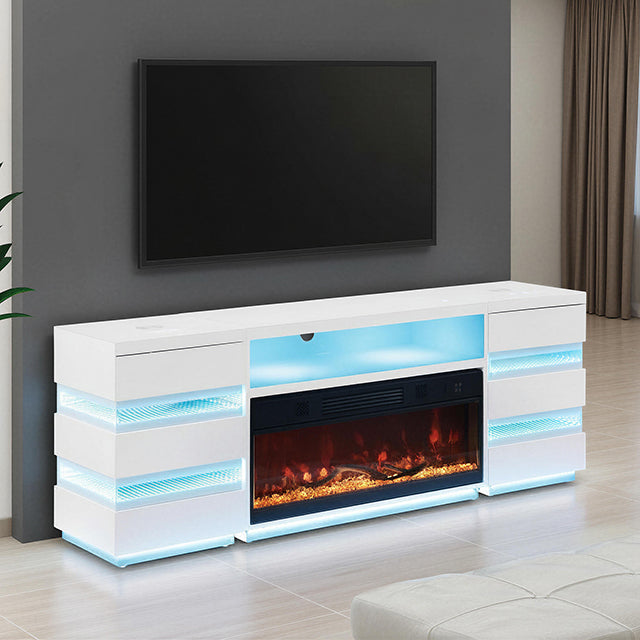 Terni TV Stand with Fireplace & 2 Side Tables