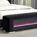 Elnath Bench with Visual Crystal Fireplace