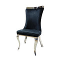 Basilicata Chair, Silver/Black (2/CTN)
