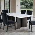 Selsey White Stone Top Dining Table