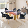 Northolt 7 Pc Dining Table Set with Black Chair