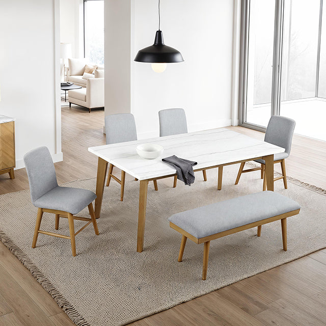Mandier 6 Pc Dining Table Set with Bench