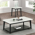Thisted Rectangle Marble Coffee Table with Casters
