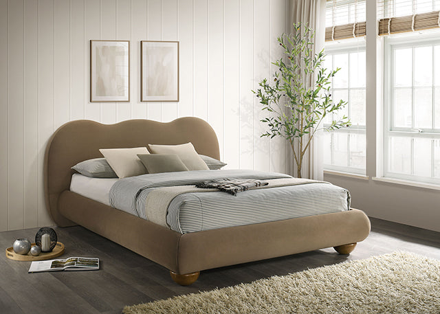 Finamore Upholstered Bed in Brown