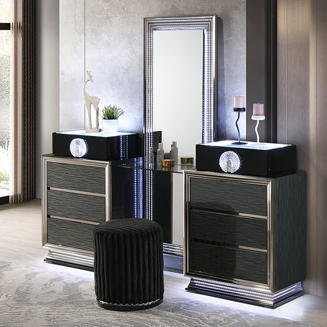 Noire Vanity Set w/ Stool