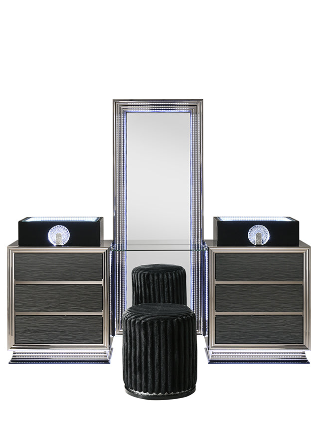 Noire Vanity Set w/ Stool