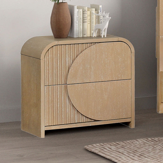 Tangentry 2 Drawer Nightstand