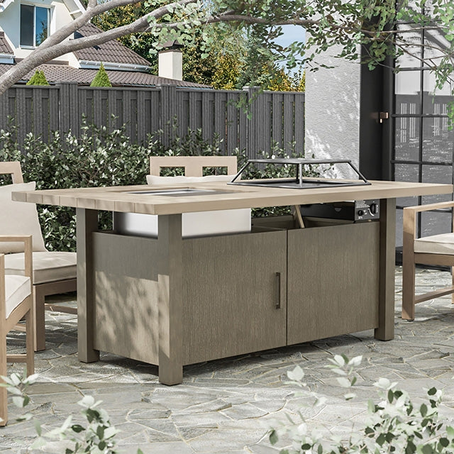 Bordeaux Dining Table with Fire Pit & Cooler