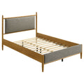 Mason 46-inch Panel Platform Bed Grey and Light Brown — Brown Full