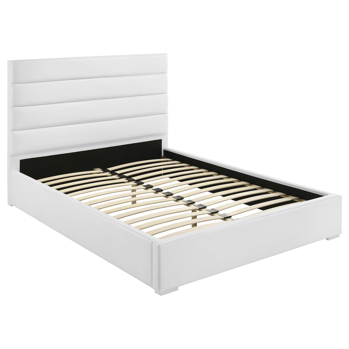 Felicity 53-inch Upholstered Platform Bed White — White King