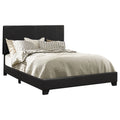 Dorian Faux Leather Upholstered Panel Bed Black — Black Full