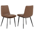 Ortega Upholstered Dining Side Chair Coffee (Set of 2)