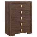 Etienne 5-drawer Bedroom Chest of Drawers Walnut