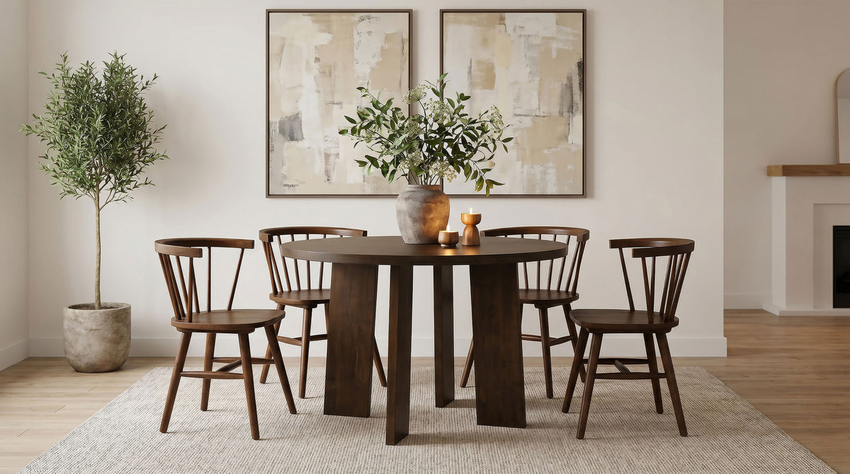 Strouse 5-piece Dining Set Walnut