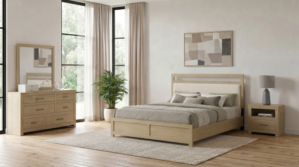 Hendricks 4-piece California King Bedroom Set Light Oak