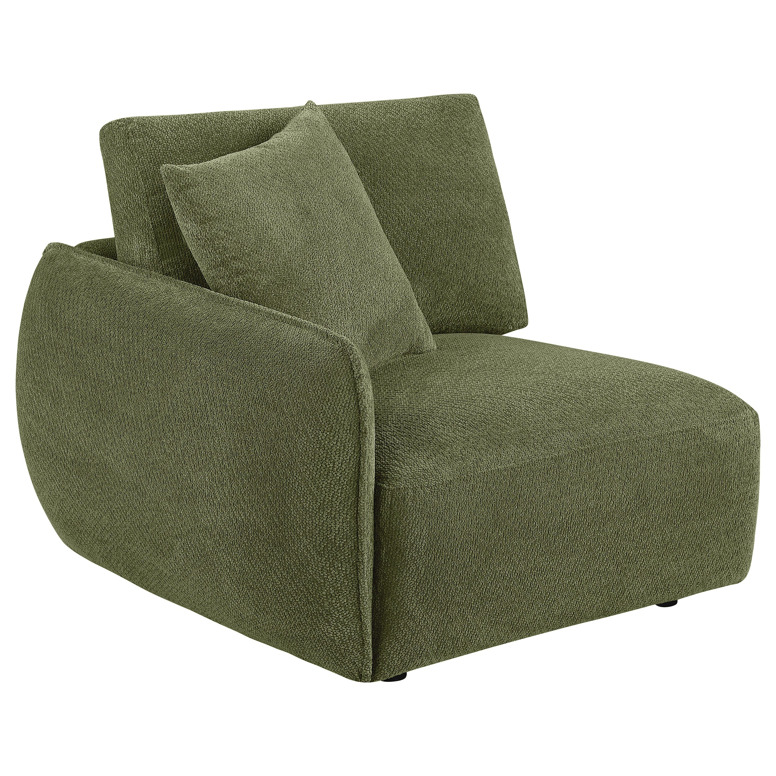 Elysia Fabric Upholstered Modular LAF Chair Green