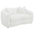 Isabella Faux Sheepskin Upholstered Loveseat Natural
