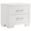 Jessica 2-drawer Nightstand Snow White
