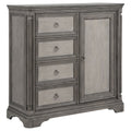 Cresswell 4-drawer Door Chest with Hidden Storage Weathered Taupe