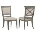 Cresswell Upholstered Dining Side Chair Tan (Set of 2)