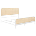 Lanewood Open Cane Webbing Metal Bed White — White King