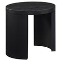 Sweeney 24-inch Round Wood Occasional Side End Table Black