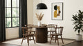 Hamlyn 5-piece Round Wood Dining Set Walnut