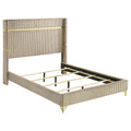 Lucia 61-inch Upholstered Wingback Bed Beige — Beige King