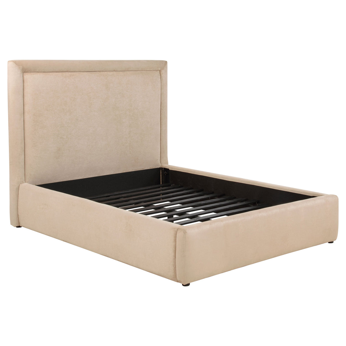 Lawson 54-inch Upholstered Platform Bed Light Saddle — Beige Full