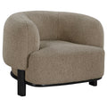 Lawler Upholstered Barrel Back Accent Chair Brown and Black