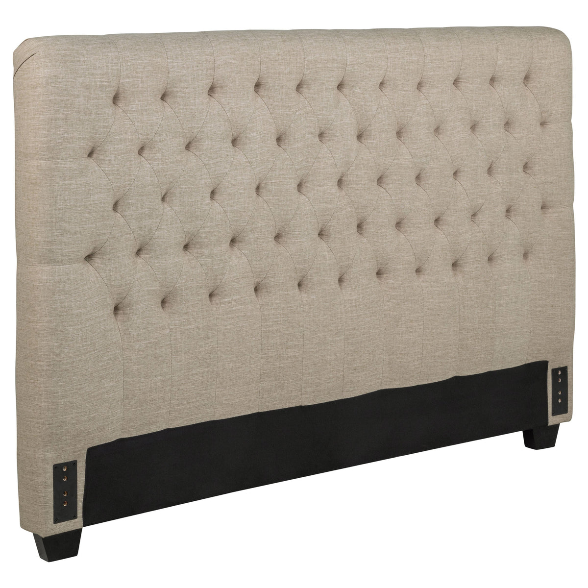 Chloe Upholstered Panel Headboard Oatmeal — Beige California King