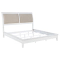Bexhill 56-inch Upholstered Panel Bed White — White King