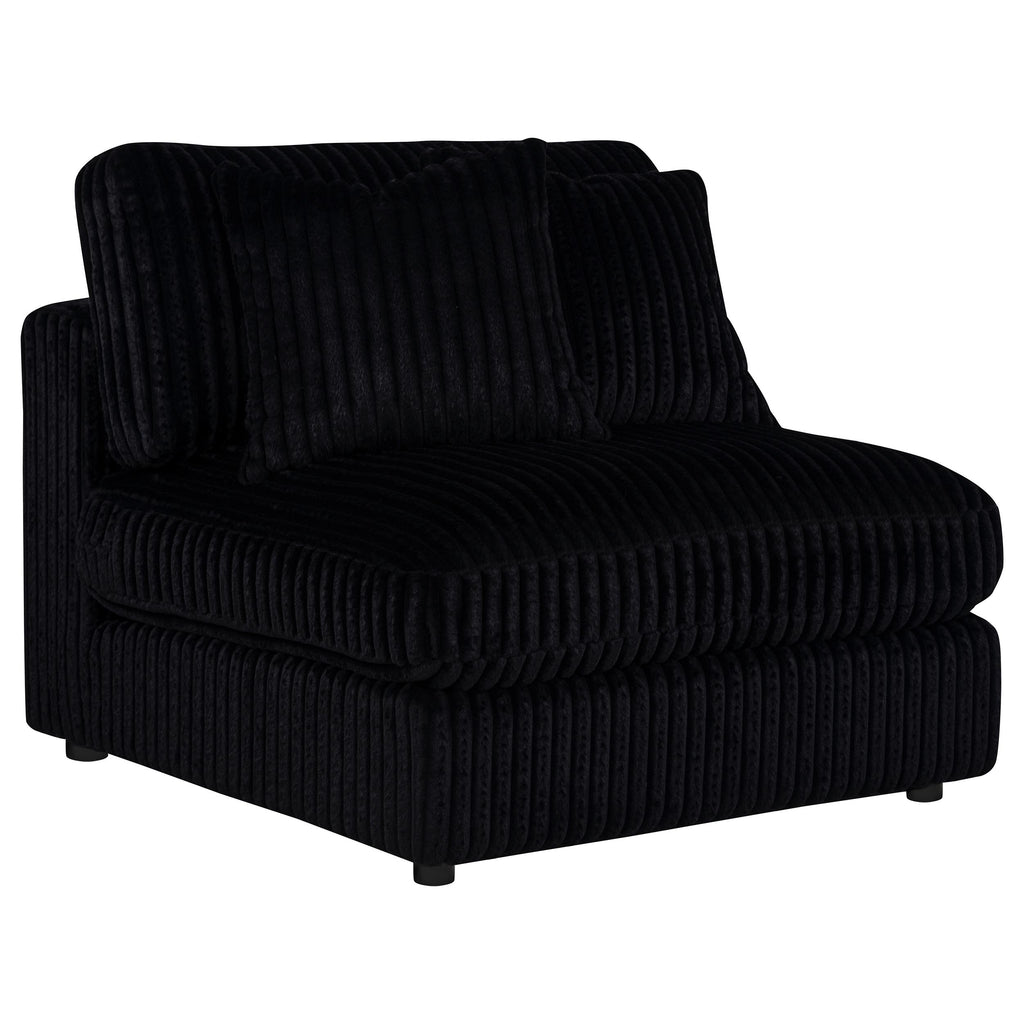 Blaine Upholstered Armless Chair Black